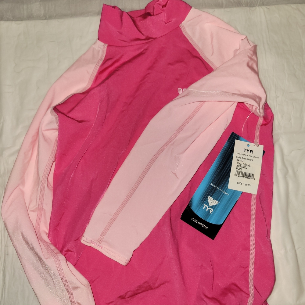 TYR Pink Rash Guard Slim Fit X2